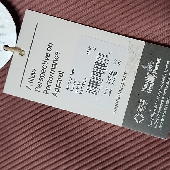 Vuori Rib Crop Tank - Picture 2 of 2